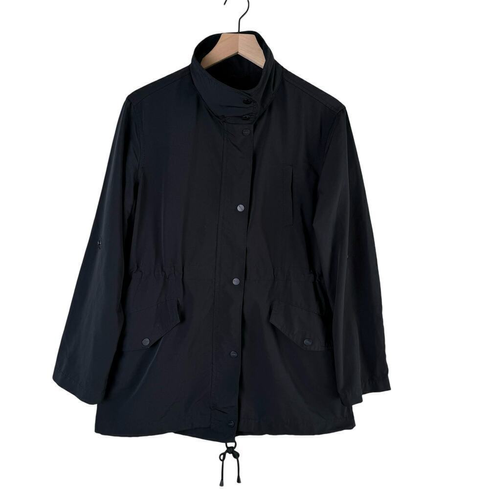 Sanctuary Anorak Lightweight Rain Jacket Full Zip in Black, Size Small